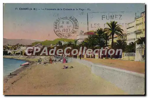 Cartes postales Cannes A M le Promenade de la Croisette et la Plage