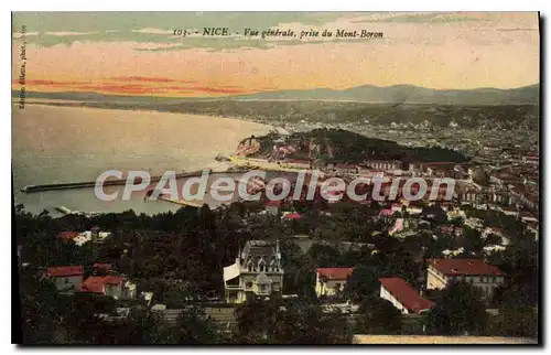 Cartes postales Nice Vue generale Prise du Mont Boron