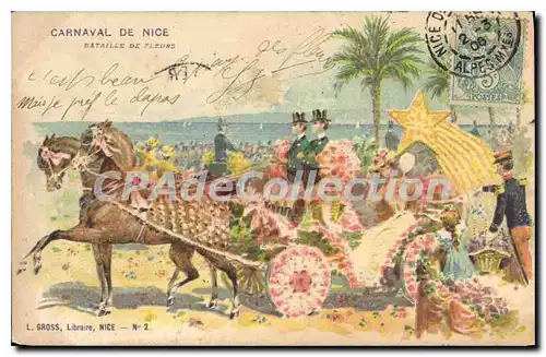 Cartes postales Carnaval de Nice Bataille de Fleurs