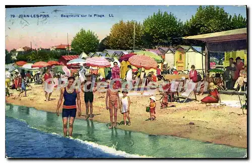 Ansichtskarte AK Juan les Pins Baigneurs sur la plage