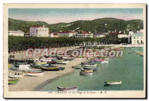 Cartes postales Cannes la Plage et le Cours