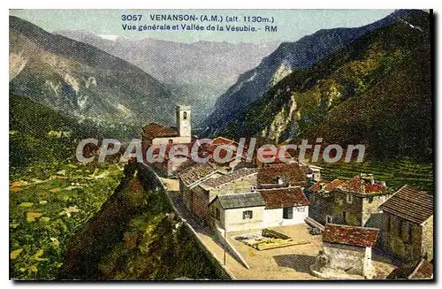 Cartes postales Venanson A M vue generale et Vallee de la Vesubie