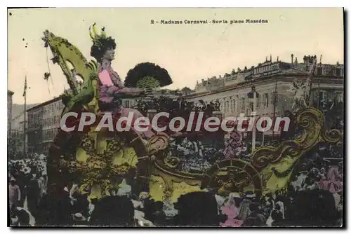 Cartes postales Madame Carnaval sur la place Massena