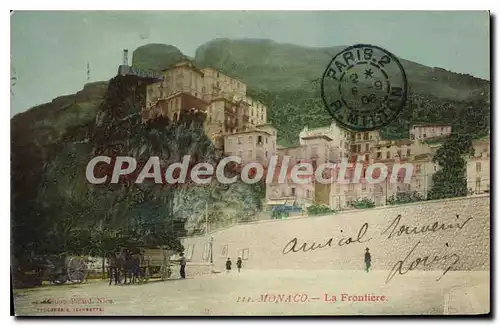 Cartes postales Monaco la Frontiere