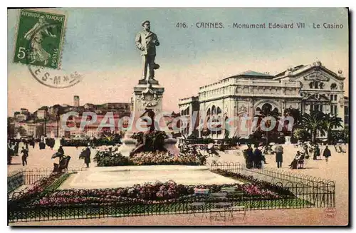 Ansichtskarte AK Cannes Monument Edouard VII le Casino