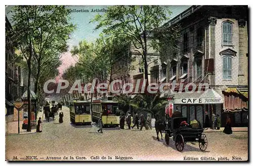 Cartes postales Nice Avenue de la Gare cafe de la Regence