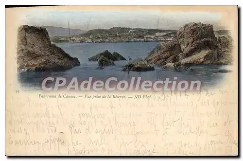 Cartes postales Panorama de Cannes vue prise du la Reserve