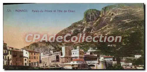 Cartes postales Monaco Palais du Prince et Tete de Chien