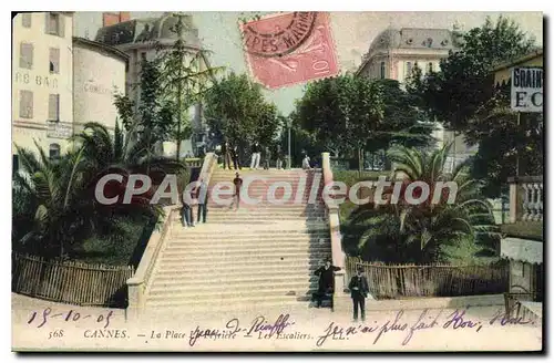 Cartes postales Cannes la place Pyriel les Escaliers