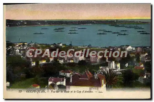 Cartes postales Golfe Juan Vue sur la Rade et le Cap d'Antibes