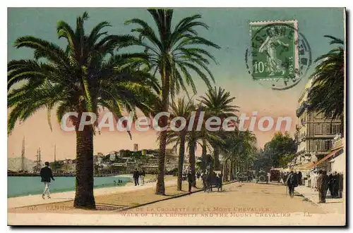 Cartes postales Cannes Promenade de la Croissette et le Mont Chevalier