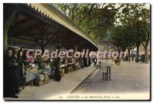 Cartes postales Cannes Le March� aux fleurs