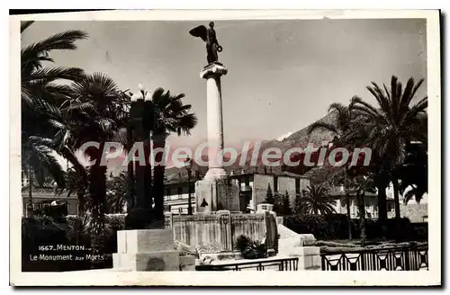 Cartes postales Menton Le Monument aux Morts