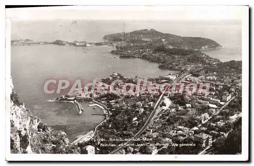 Cartes postales Beaulieu sur Mer Beaulieu et Saint Jean Cap Ferrat vue generale