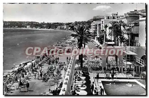 Cartes postales Menton la piscine du casino la Promenade et la plage