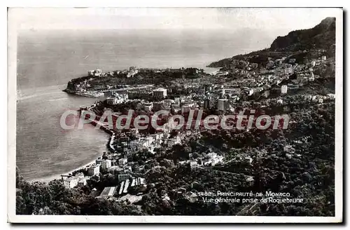 Cartes postales Principaute de Monaco vue generale prise de Roquebrune