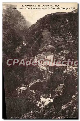 Ansichtskarte AK Gorges du Loup Le Restaurant La Passerelle et le Saut du Loup