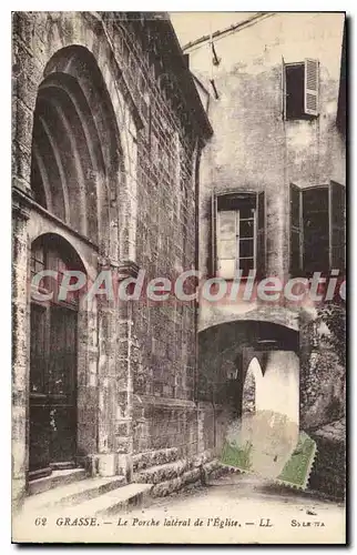 Cartes postales Grasse Le Porche lateral de l'Eglise