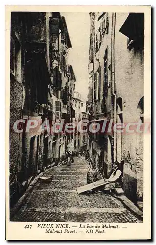 Cartes postales Vieux Nice La rue du Malonat