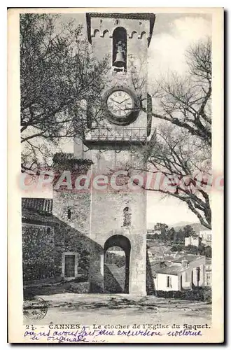 Cartes postales Cannes Le clocher de l'Eglise du Suquet