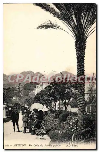 Cartes postales Menton Un coin du Jardin public