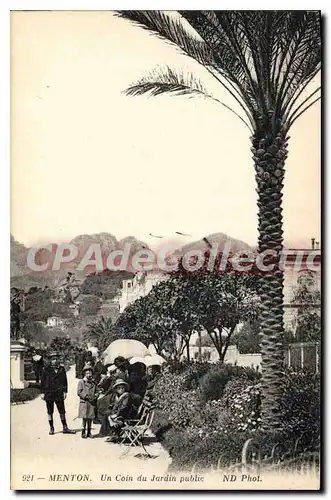 Cartes postales Menton Un coin du Jardin public