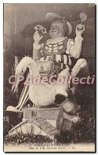 Cartes postales Carnaval de Nice char de S M Carnaval XLIII  cygne