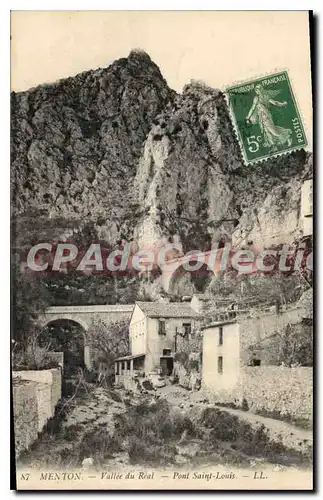 Cartes postales Menton Vallee du Real pont Saint Louis