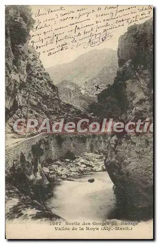 Cartes postales Sortie des Gorges de Saorge vallee de la Roya Alp Marit