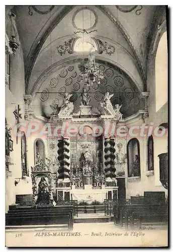 Ansichtskarte AK Alpes Maritimes Beuil interieur de l'eglise