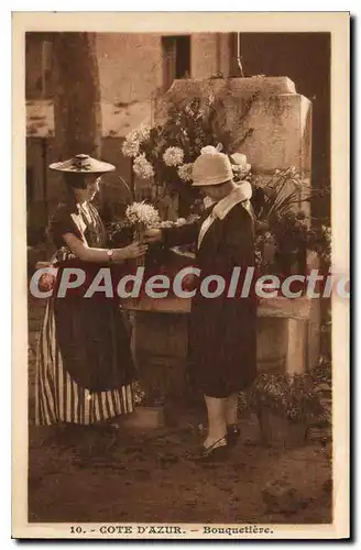 Cartes postales Cote d'Azur Bouquetiere