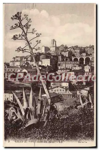 Cartes postales Grasse vue entre les oliviers