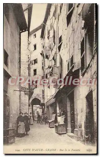 Ansichtskarte AK Cote D'Azur Grasse Rue de la Fontette