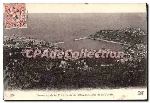 Cartes postales Panorama de la Princopaute de Monaco pris de la Turbie