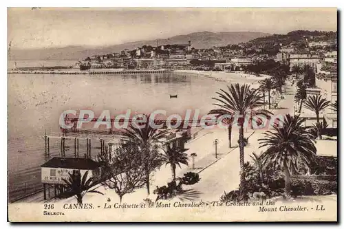 Cartes postales Cannes la Croisette et le Mont Chevalier