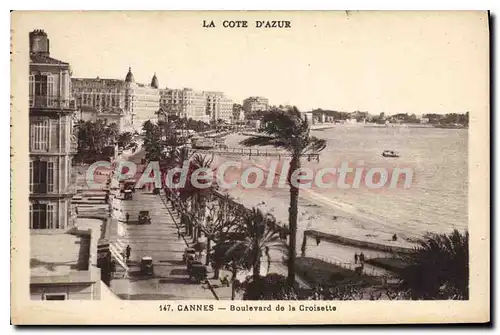 Cartes postales La Cote d'Azur Cannes Boulevard de la Croisette