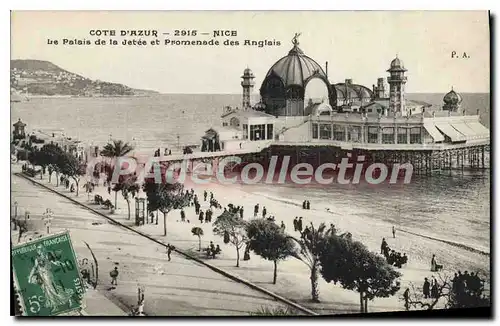 Cartes postales Cote d'Azur Nice le palais de la Jetee et Promenade des Anglais