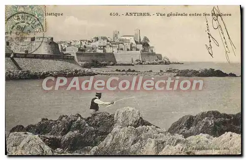 Cartes postales Antibes Vue generale entre les Rochers