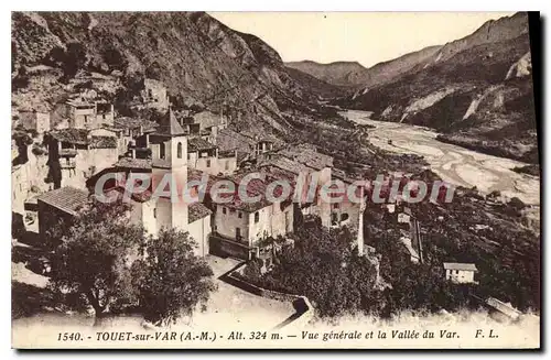 Cartes postales Touet sur Var Vue generale et la Vallee du Var