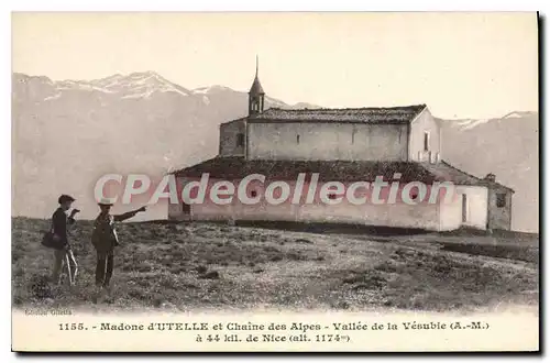 Cartes postales Madone d'Utelle et Chaine des Alpes Vallee de la Vasubie