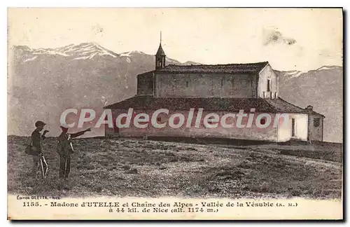 Cartes postales Madone d'Utelle et Chaine des Alpes Vallee de la Vasubie