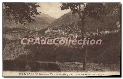 Cartes postales Saorge Vue generale de la Madone del Poggio