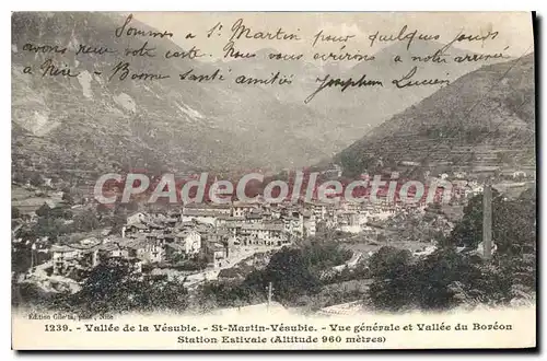 Ansichtskarte AK Vallee de la Vesubie St Martin Vesubie Vue generale et vallee du Boreon