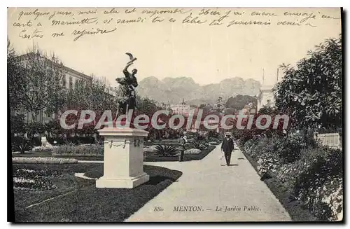 Cartes postales Menton Le Jardin Public