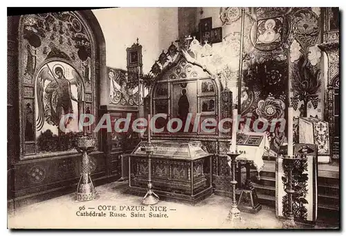 Cartes postales Cote d'Azur Nice Cathedrale Russe Saint Suaire