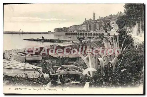 Cartes postales Menton Vue price de Garavan