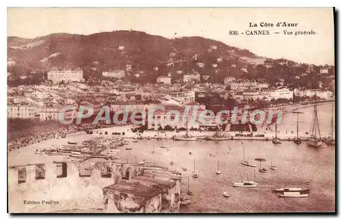 Cartes postales La Cote d'Azur Cannes Vue generale