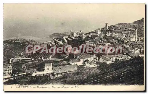 Cartes postales La Turbie Panorama et Vue sur Monaco