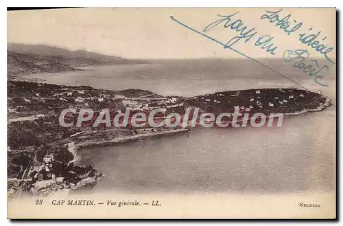 Cartes postales Cap Martin Vue generale