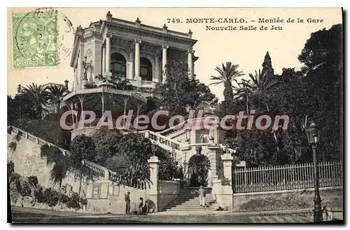 Cartes postales Monte Carlo Montee de la Gares Nouvelle Salle de Jeu